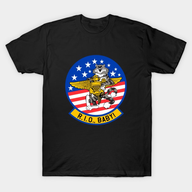 F-14 Tomcat - R.I.O (Radar Intercept Officer) Baby! Clean Style T-Shirt by TomcatGypsy